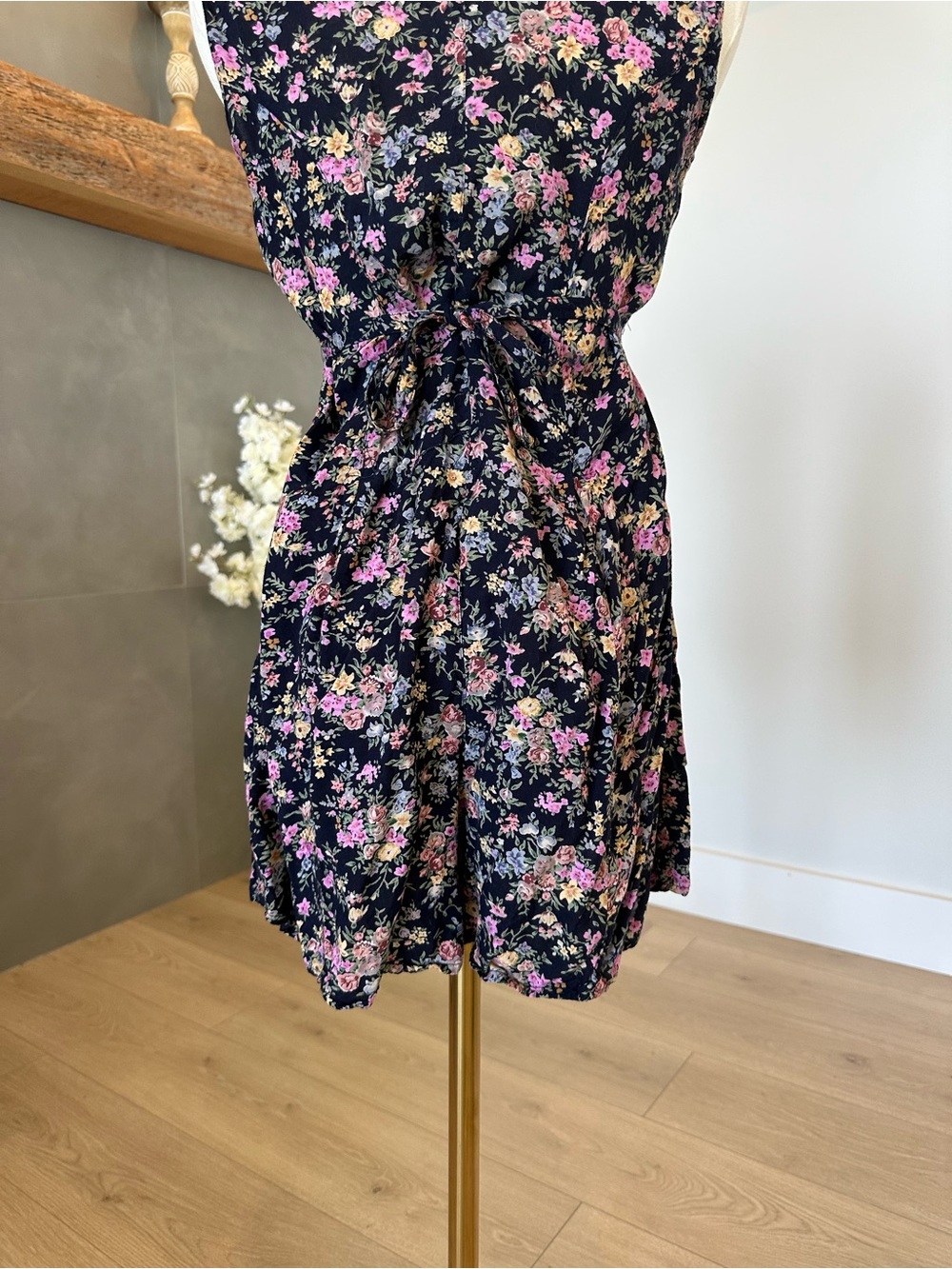 Vintage EQUATION Floral Button Front Romper – Size Small - Picture 7 of 10